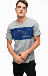 Серая хлопковая футболка Puma