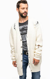 Шерстяной кардиган молочного цвета Diesel
