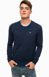 Хлопковый джемпер синего цвета Napapijri