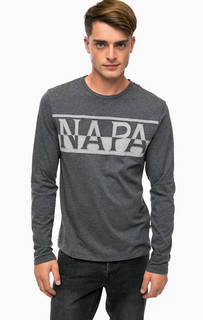 Серая футболка с нашивками Napapijri