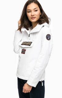 Белая ветровка с капюшоном Napapijri