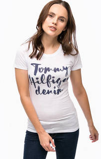 Приталенная футболка с принтом Hilfiger Denim