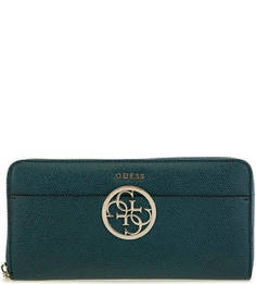 Бирюзовый кошелек на молнии Guess