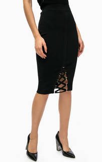 Эластичная юбка-карандаш с декоративной шнуровкой Marciano Guess