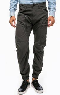 Хлопковые брюки цвета хаки с карманами G Star RAW