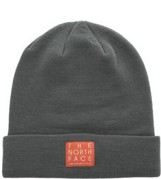 Серая шапка с логотипом бренда The North Face