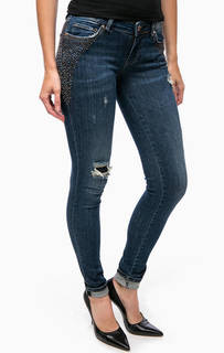 Джинсы скинни с отделкой бисером Guess