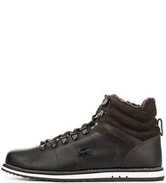 Коричневые утепленные ботинки Lacoste