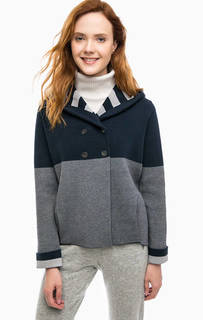 Двухцветное полупальто на пуговицах Stefanel