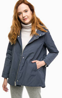 Синяя демисезонная куртка с капюшоном Stefanel