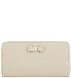 Бежевый кошелек из натуральной кожи Furla