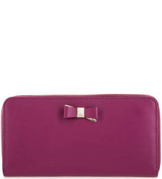 Фиолетовый кошелек из гладкой кожи Furla