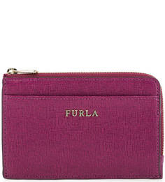 Визитница из сафьяновой кожи на молнии Furla