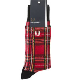 Носки красного цвета в клетку Fred Perry