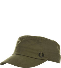 Бейсболка из хлопка цвета хаки Fred Perry