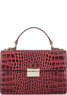 Кожаная сумка с выделкой под рептилию Cerruti 1881