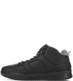 Черные кожаные ботинки Lacoste