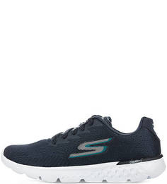 Текстильные кроссовки синего цвета Skechers