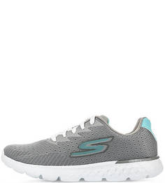 Текстильные кроссовки серого цвета Skechers