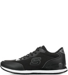 Черные кроссовки на шнуровке Skechers
