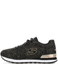 Черные текстильные кроссовки Skechers