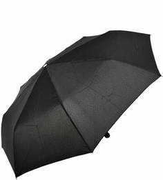 Черный складной зонт со стальными спицами Doppler
