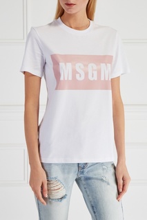 Хлопковая футболка Msgm