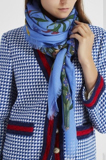 Платок из шелка и шерсти Gucci