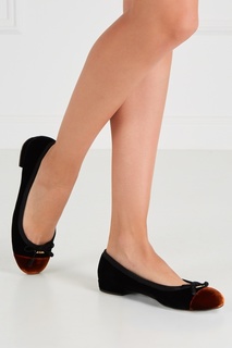 Балетки из бархата Prada