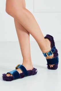 Меховые сандалии Prada