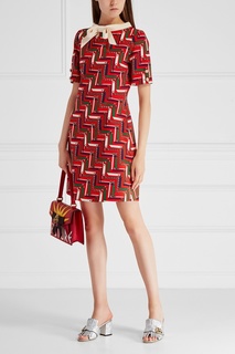 Платье из шелка и шерсти Gucci