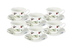 Набор: 6 чашек + 6 блюдец "Ягодная поляна" Primavera