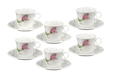 Набор: 6 чашек + 6 блюдец "Апрельская роза" Narumi