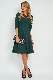 Трикотажное платье-миди с юбкой в сборку Vittoria Vicci