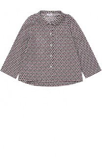 Хлопковая блуза с принтом Il Gufo