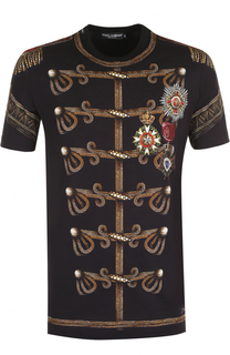 Хлопковая футболка с принтом Dolce &amp; Gabbana