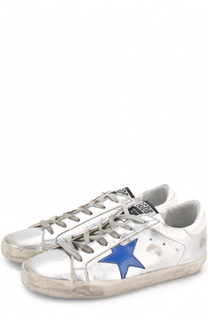 Кеды SuperStar из металлизированной кожи с аппликацией Golden Goose Deluxe Brand