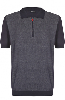 Хлопковое поло с короткими рукавами Kiton