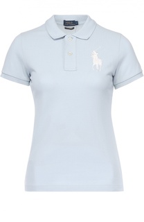 Поло с вышитым логотипом бренда Polo Ralph Lauren