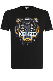 Хлопковая футболка с принтом Kenzo