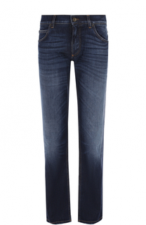 Джинсы прямого кроя с потертостями Dolce & Gabbana