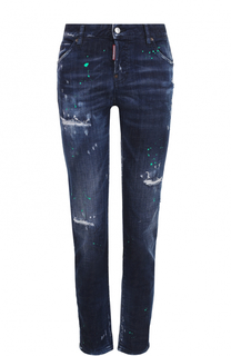 Укороченные джинсы с потертостями Dsquared2