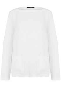 Блуза с вырезом-лодочка с накладными карманами Windsor