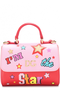 Кожаная сумка с принтом Dolce &amp; Gabbana
