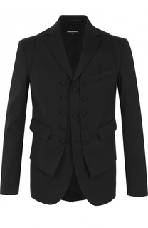 Однобортный пиджак с декоративной отделкой Dsquared2