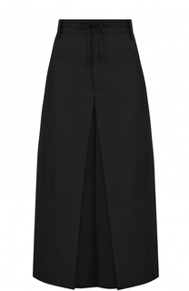 Укороченные шерстяные брюки с защипами Yohji Yamamoto