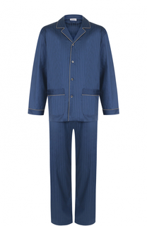 Хлопковая пижама с контрастной отделкой Zimmerli