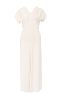Приталенное платье-миди с V-образным вырезом Helmut Lang