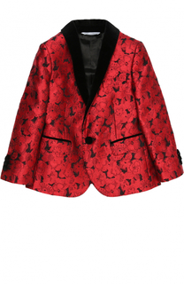 Пиджак таксидо из парчи с контрастными лацканами Dolce &amp; Gabbana