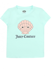 Хлопковая футболка с принтом Juicy Couture